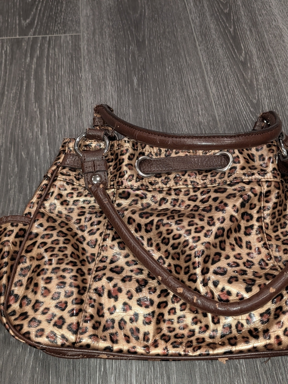 Leopard Print Women’s Shoulder Bag - Brown